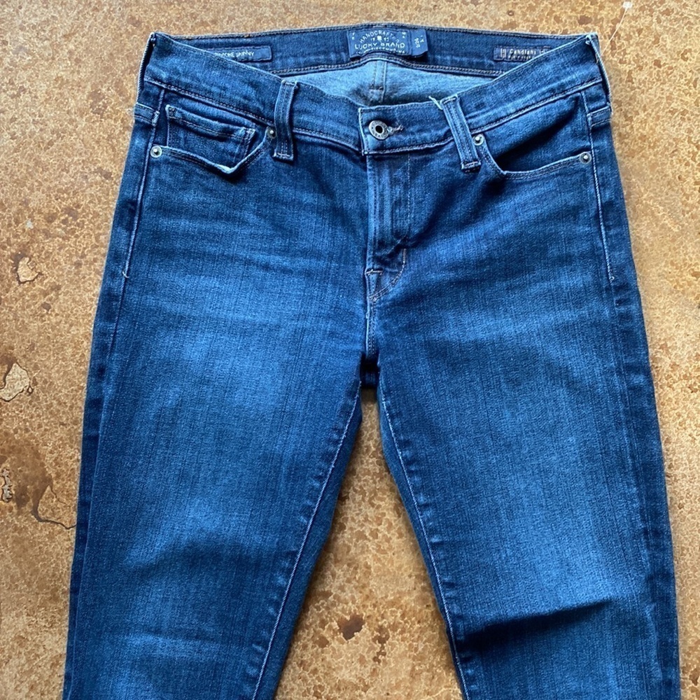 LUCKY Brand Brooke skinny medium wash cropped ankle stretch jeans